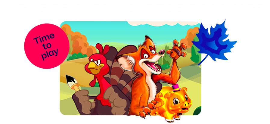 Collection of Thanksgiving-themed online games from Loto-Québec, lotoquebec.com